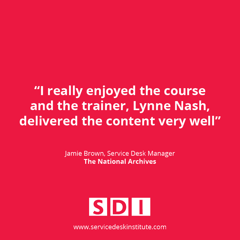 Quote The National Archives Service Desk Institute