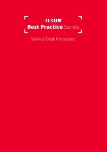 The Best Practice Series Service Desk Processes Service Desk