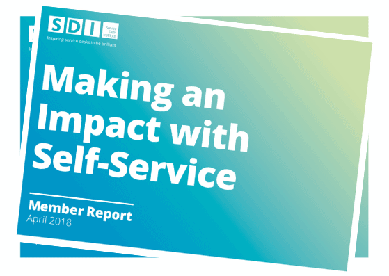 Making An Impact With Self Service Report Service Desk Institute