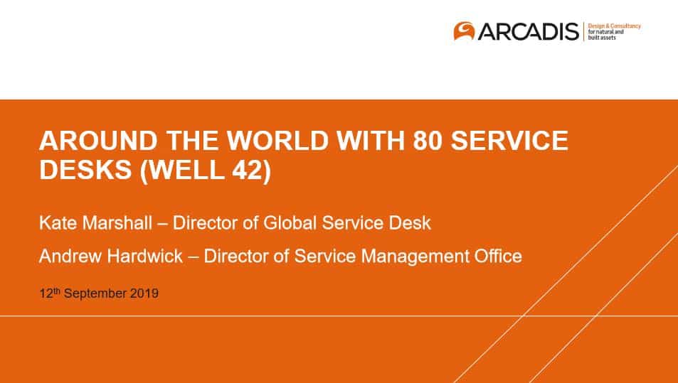 Arcadis Slide Service Desk Institute