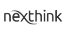 The image displays the nexthink logo in lowercase black letters, with a curved line connecting the x and h in a wave-like design.