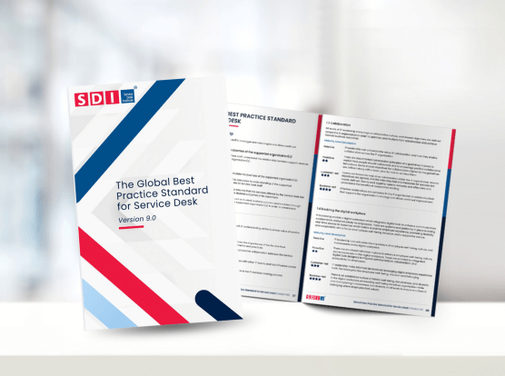 open book about global best practice standard for service desk