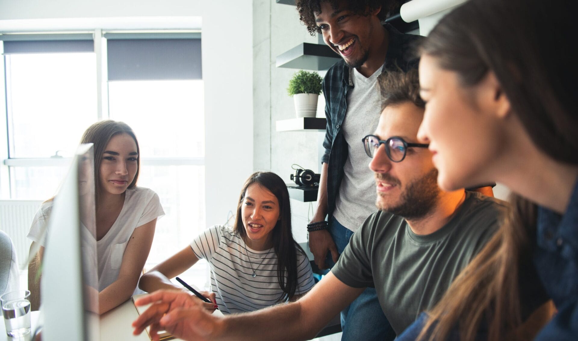 Team looking at copilots