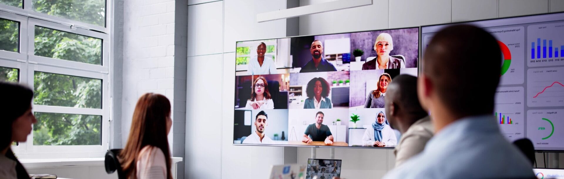 Team at virtual meeting