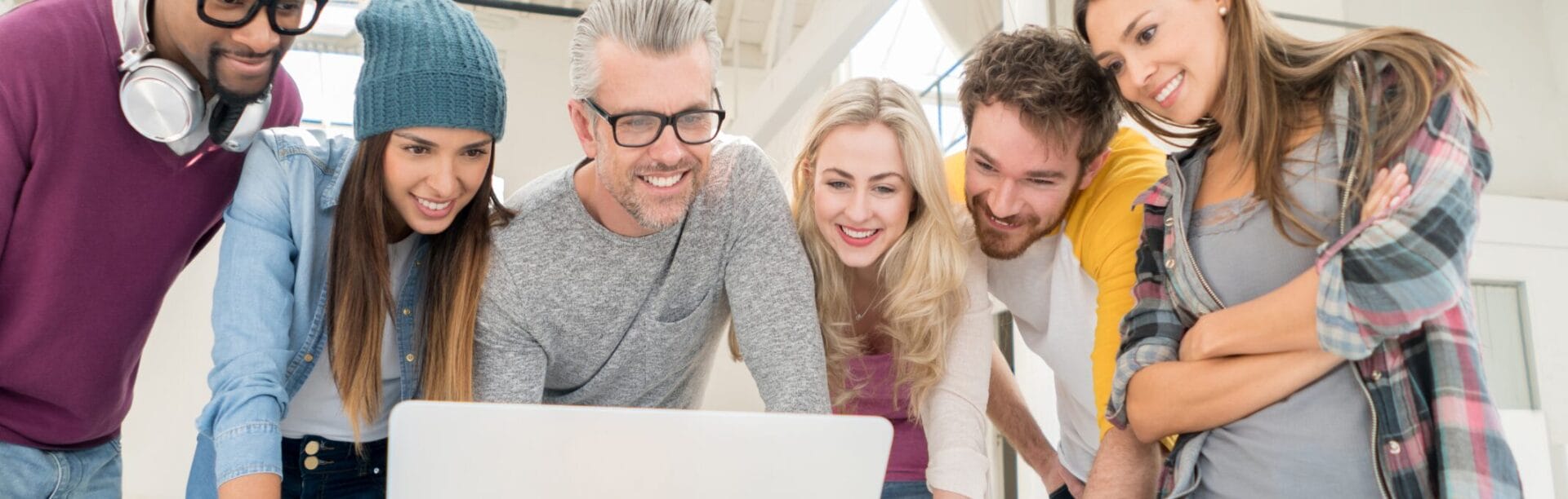 Team working at desk