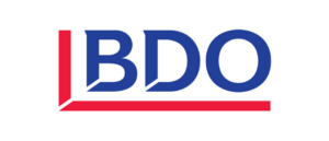 The BDO logo with blue letters BDO and red horizontal and vertical lines forming two sides of a rectangle, featured as part of the SDI Member Meet-Up: Uncover Success event.