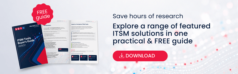 open book ITSM tools guide and dark navy front cover