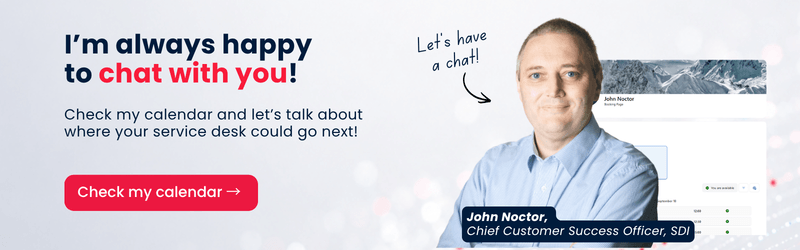 service desk call with John Noctor